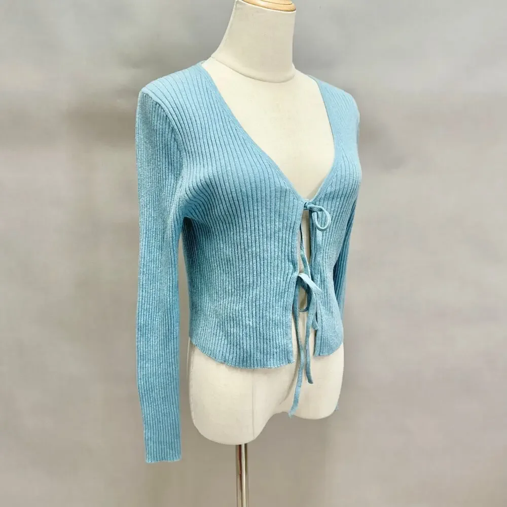 Everlane The Cotton-merino Front-tie‎ Top